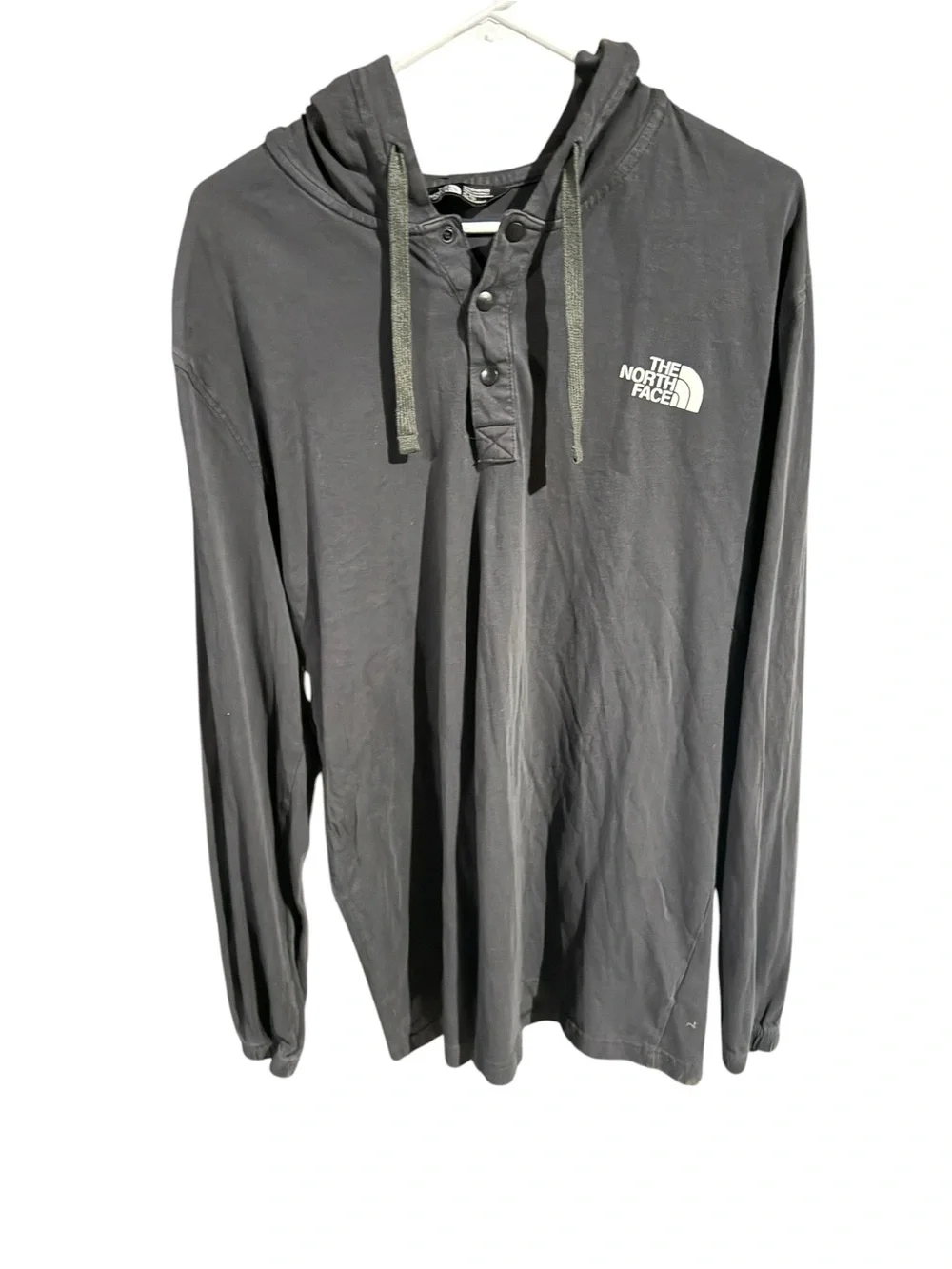 The North Face Men’s Black Hooded Henley Long-Sleeve Shirt